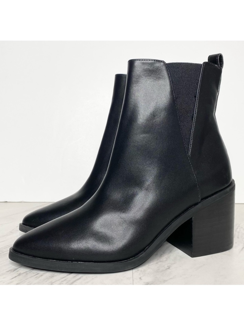 New! BP Baylee Black Faux Leather Bootie 7M